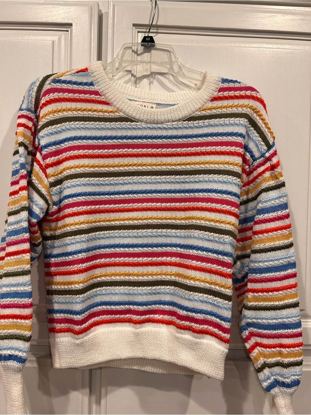 Kori Multicolor Striped Crewneck Sweater - worn once.